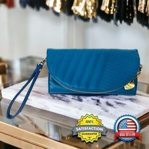 Charlotte Wristlet Wallet Phone Clutch Faux Leather w Coin Pocket Heart Charm